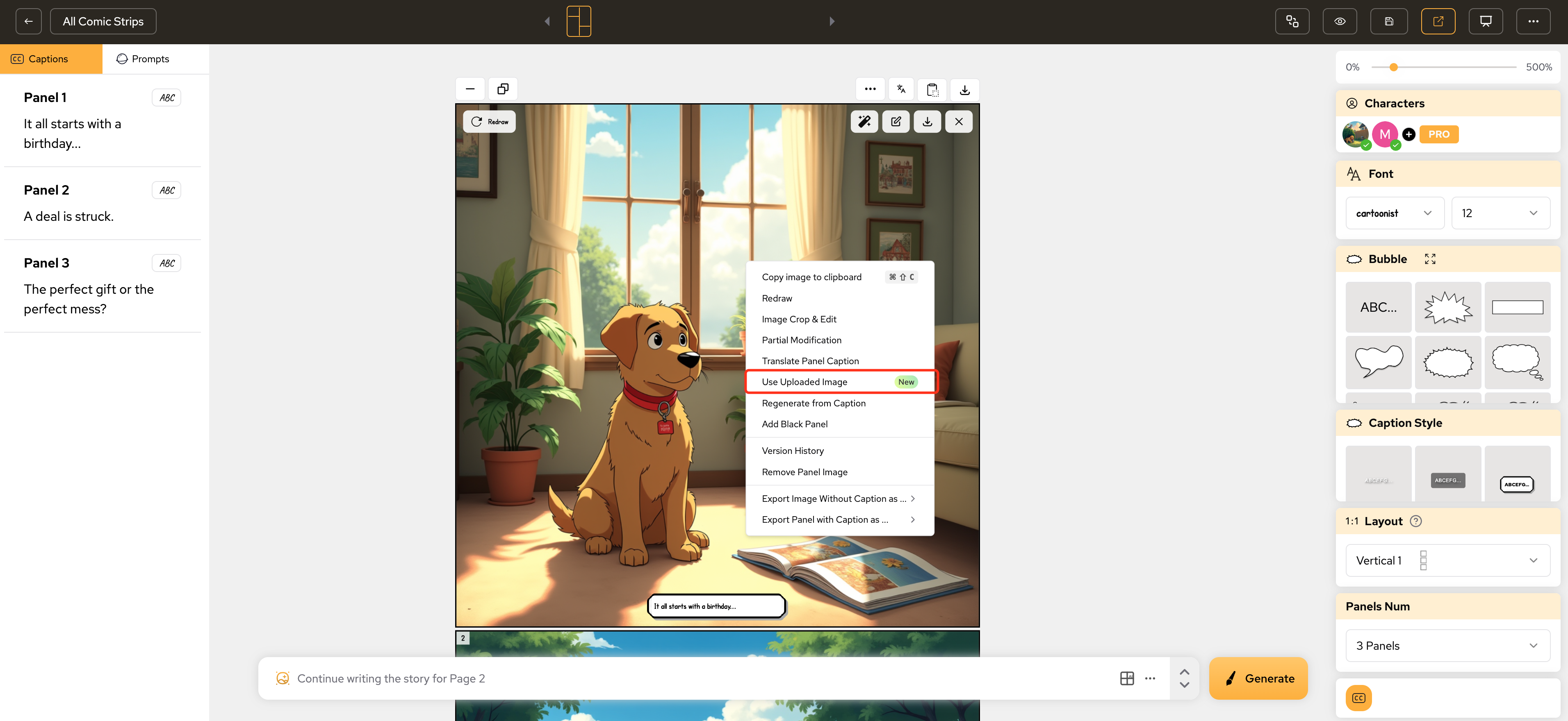 Upload de Imagens no Storyboard