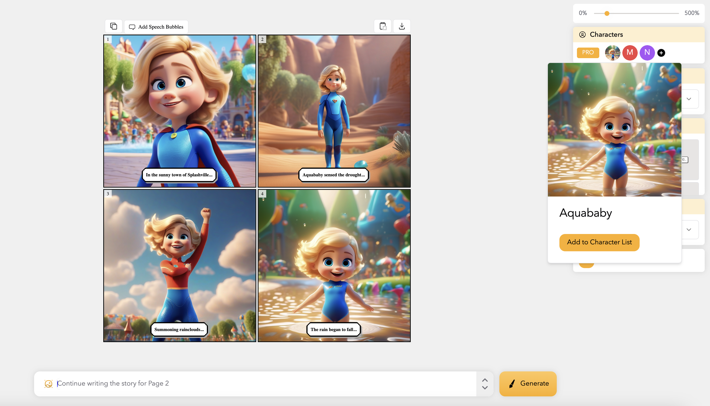 One-Click Character Addition
