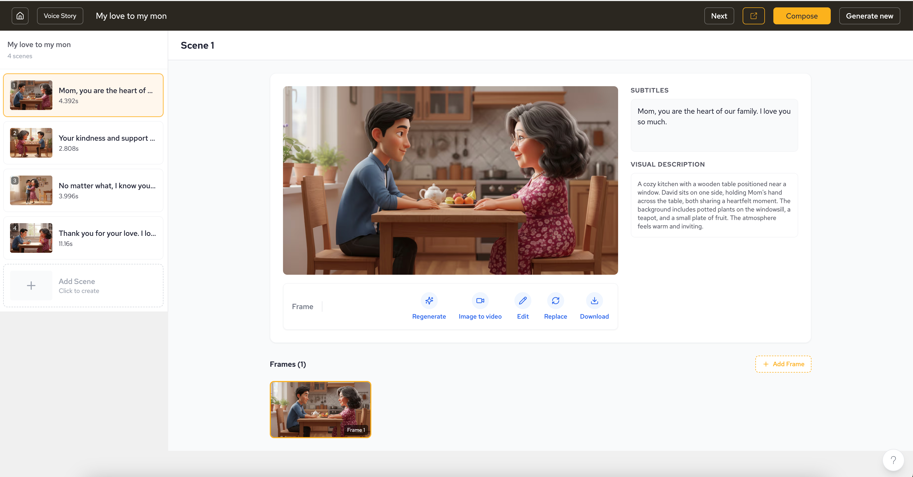 Screenshot della funzione
