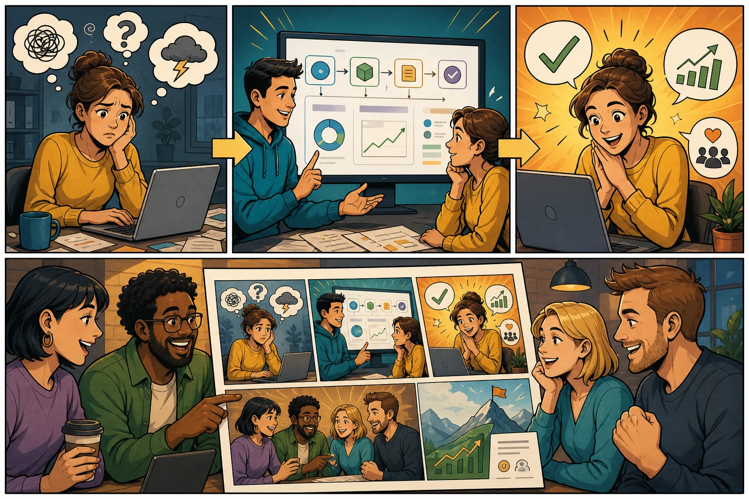 Customer education story generated marketing gallery example