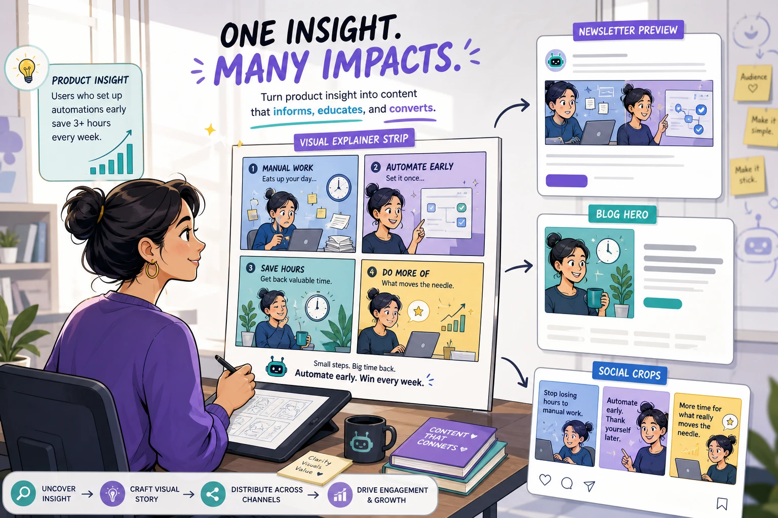 Newsletter and blog story generated marketing gallery example