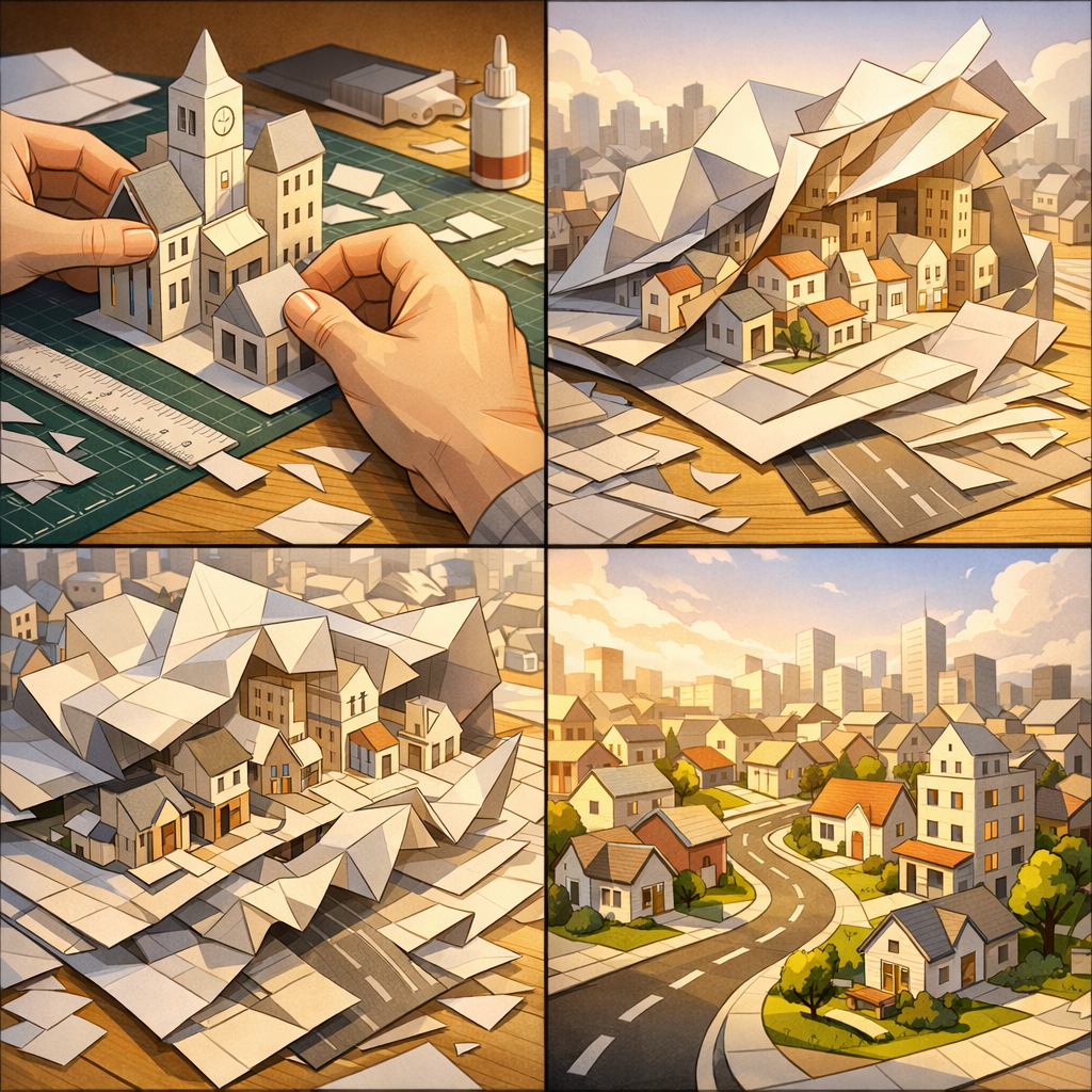 Paper Cutout City