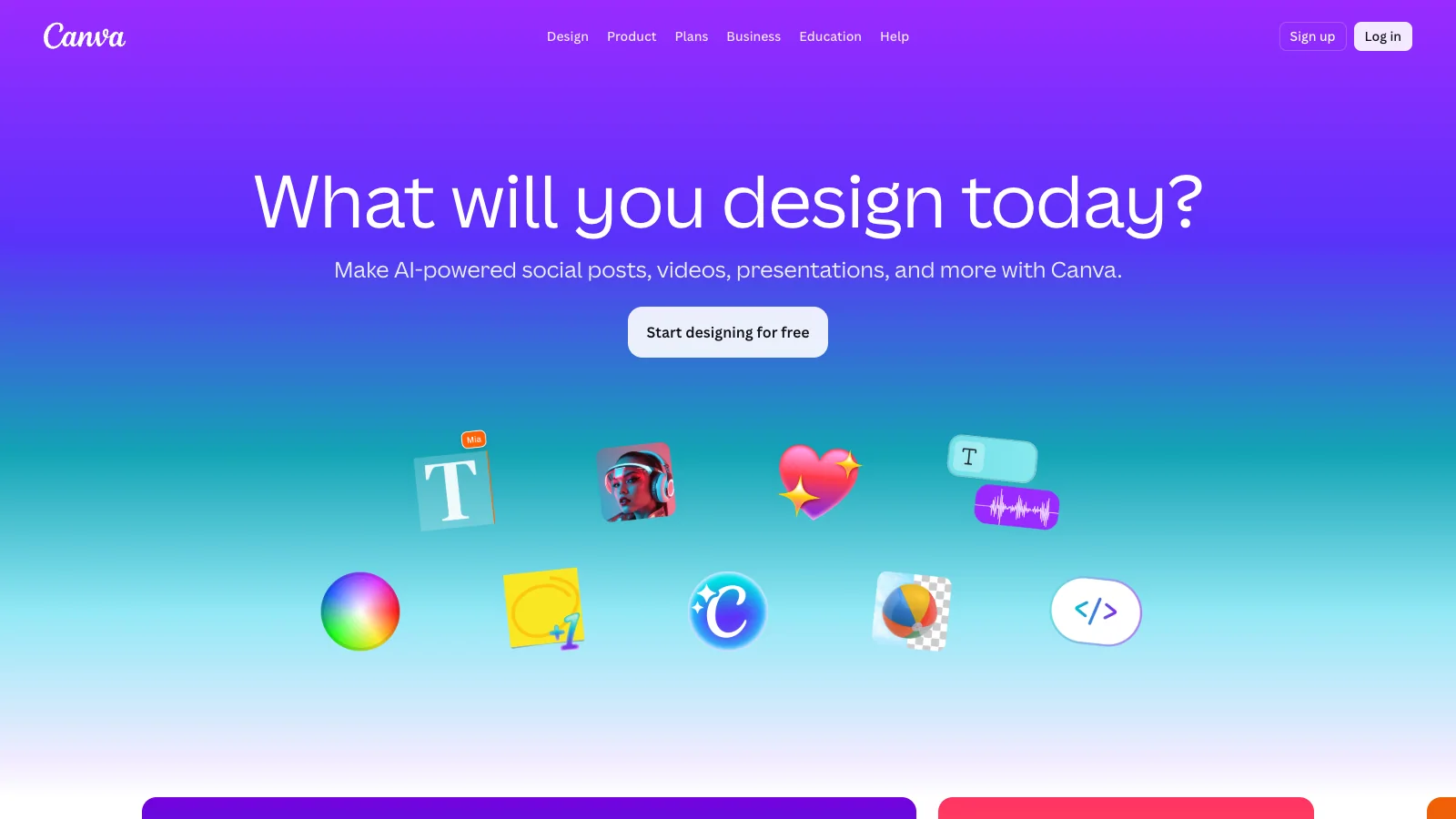 Canva official website screenshot