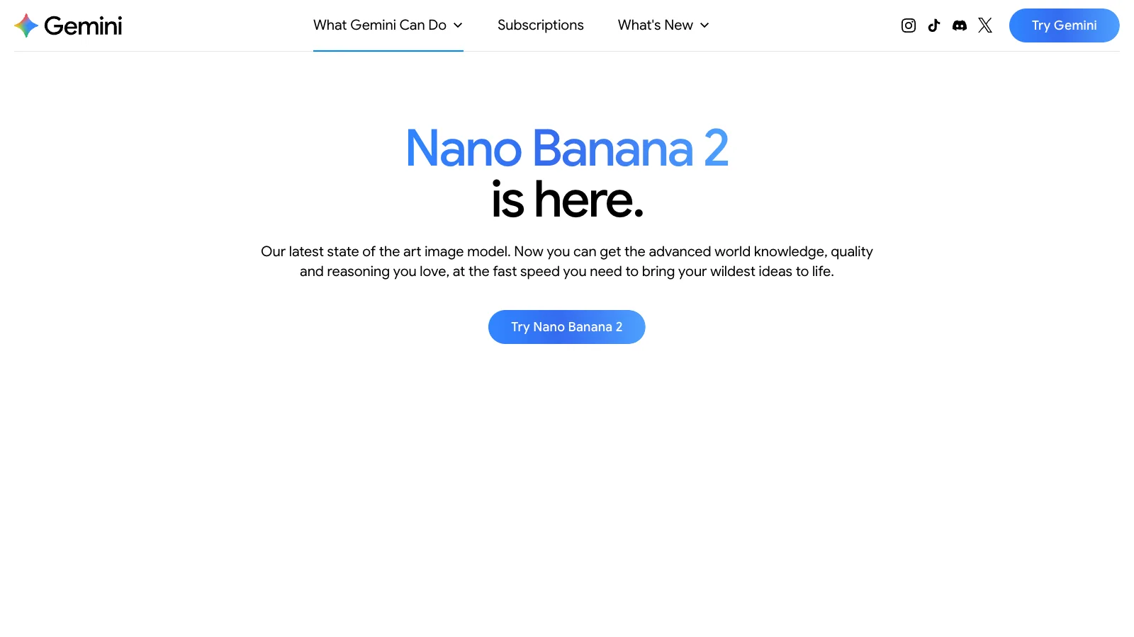 Gemini official website screenshot