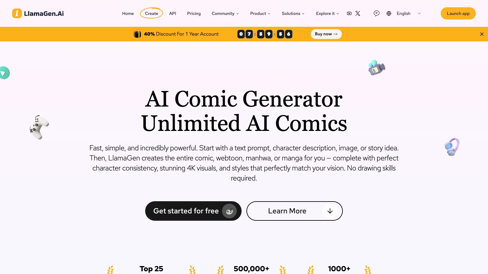LlamaGen.AI official website screenshot