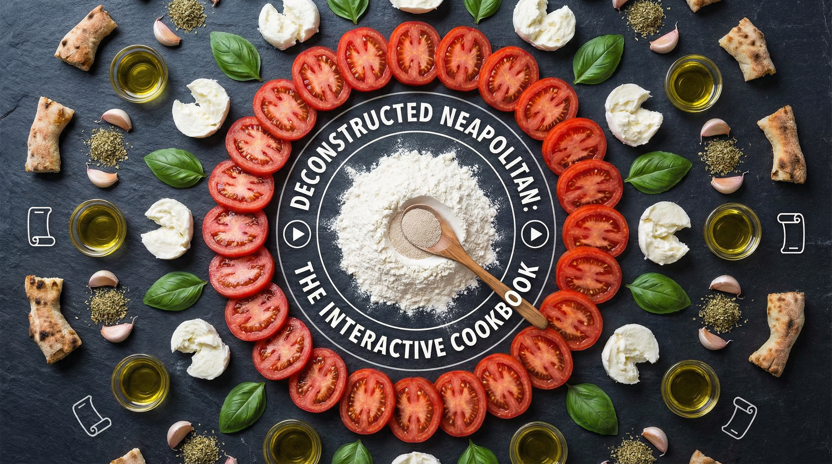 Luxury Cookbook Ingredient Flat Lay Infographic