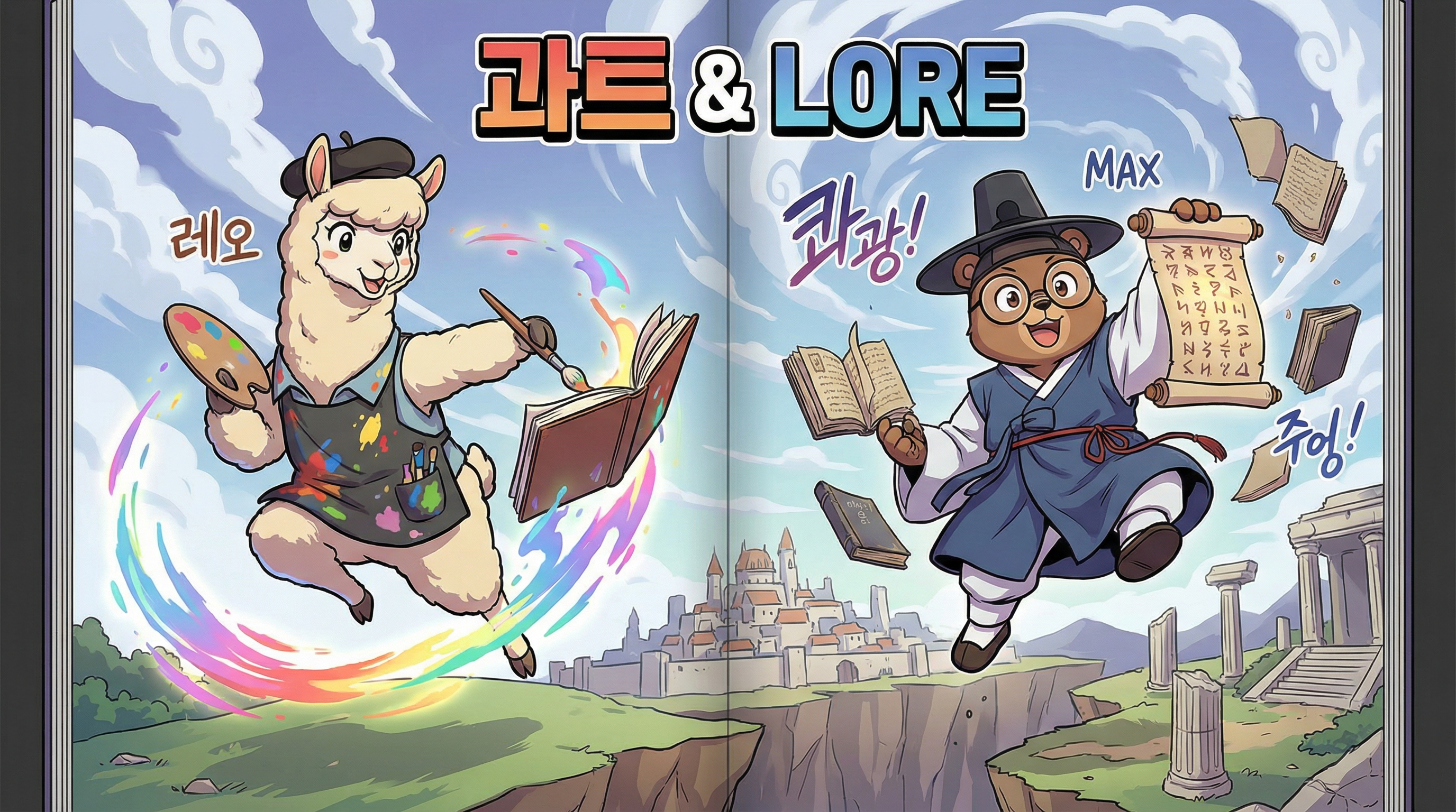 Manga IP Storyboard: Leo & Max Layout 100 (Korean Webtoon · Full Color)
