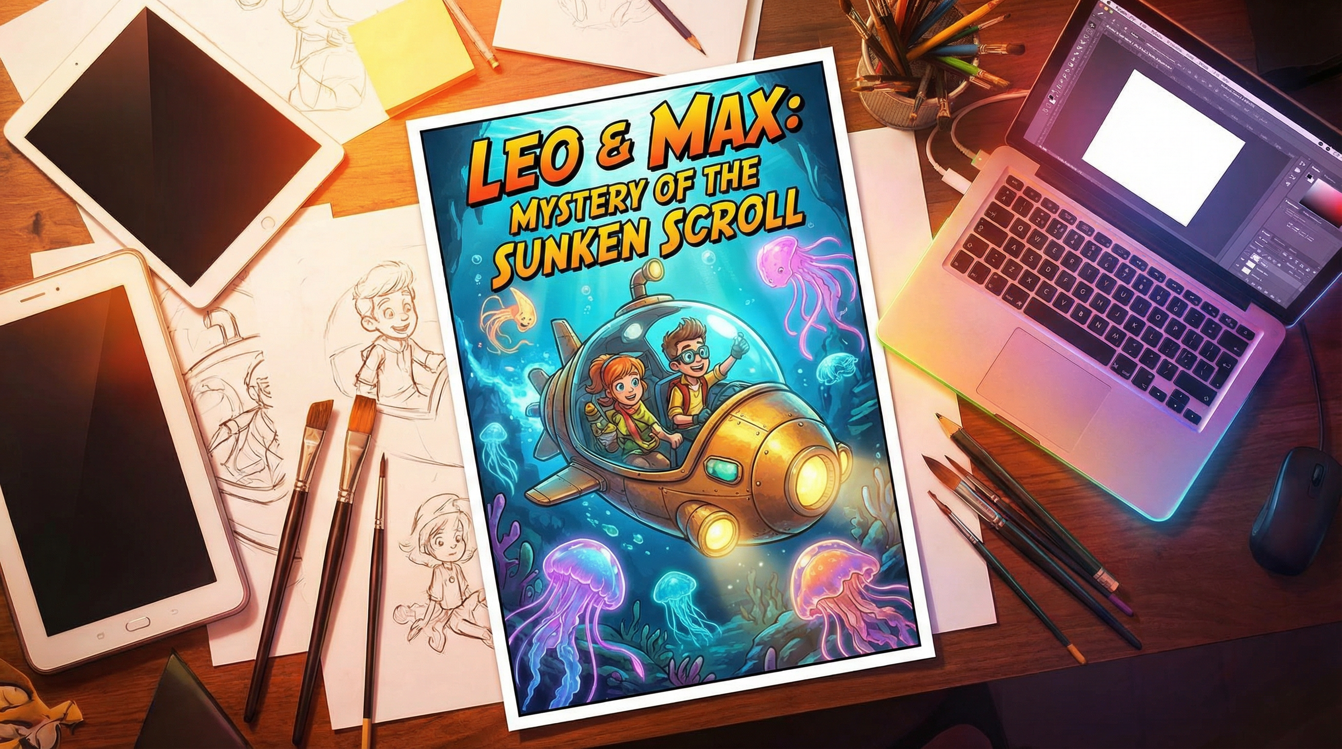 Manga IP Storyboard: Leo & Max Layout 129 (American Comic · Full Color)