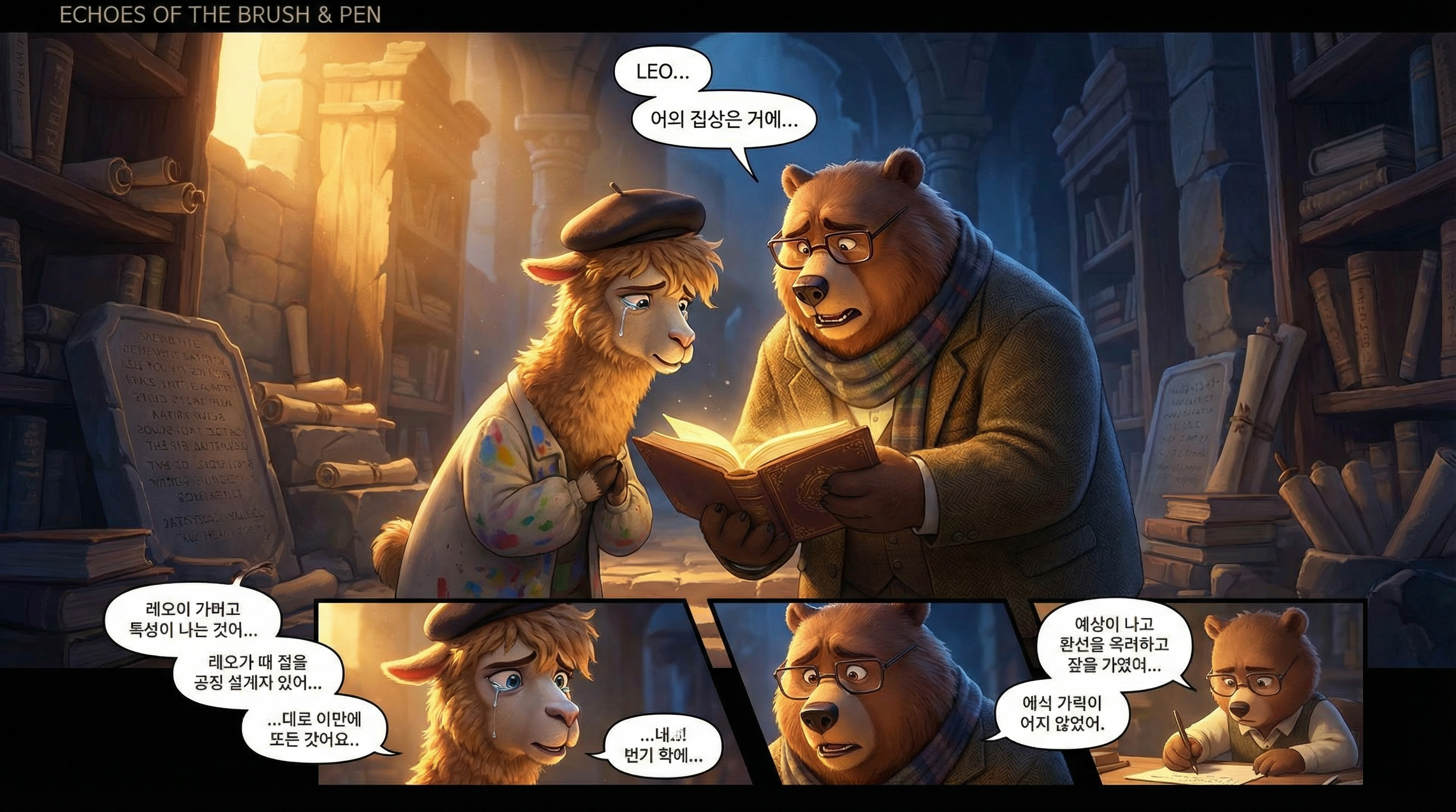 Manga IP Storyboard: Leo & Max Layout 135 (Korean Webtoon · Full Color)