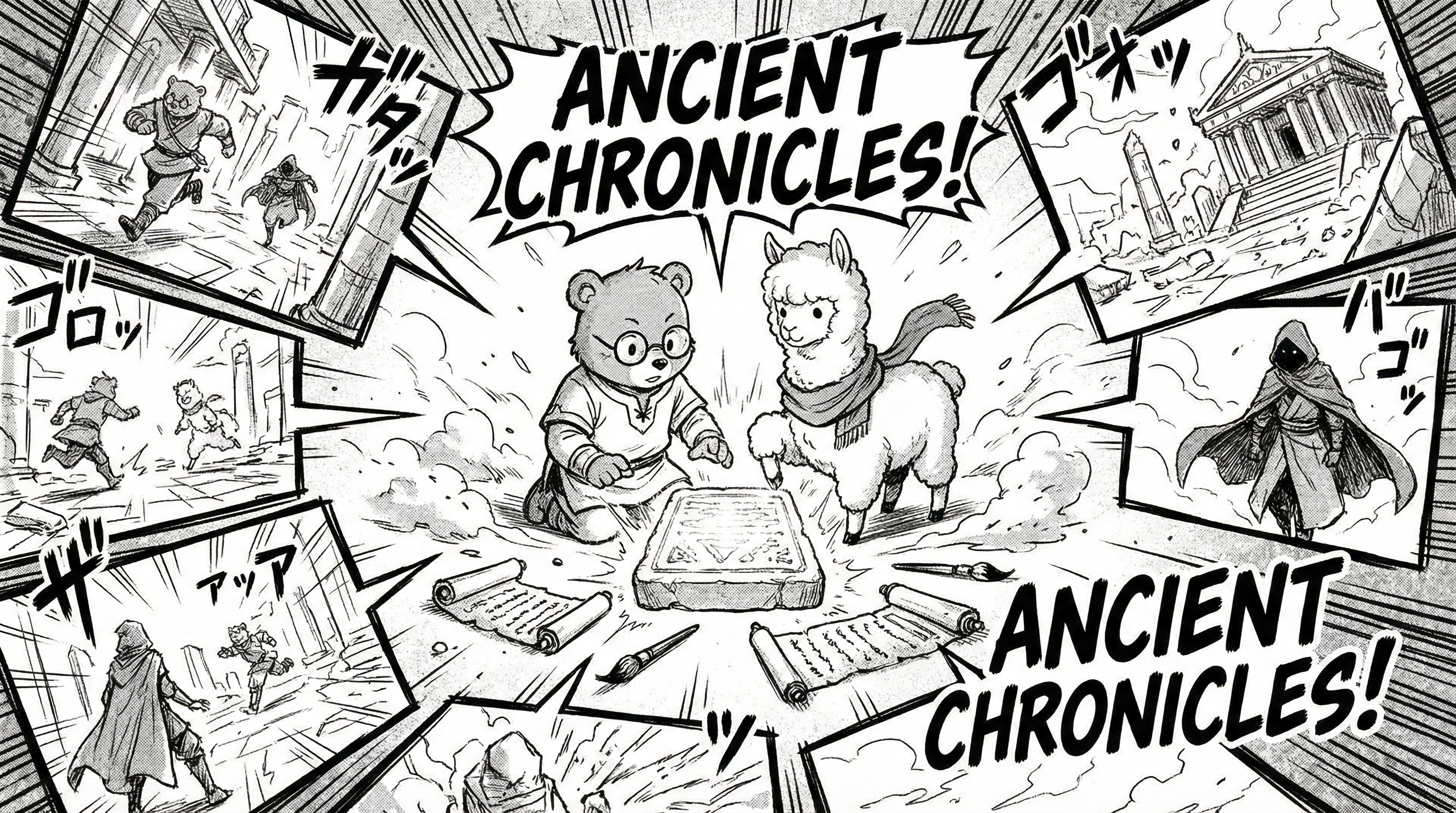 Manga IP Storyboard: Leo & Max Layout 172 (Japanese Manga · Black & White)