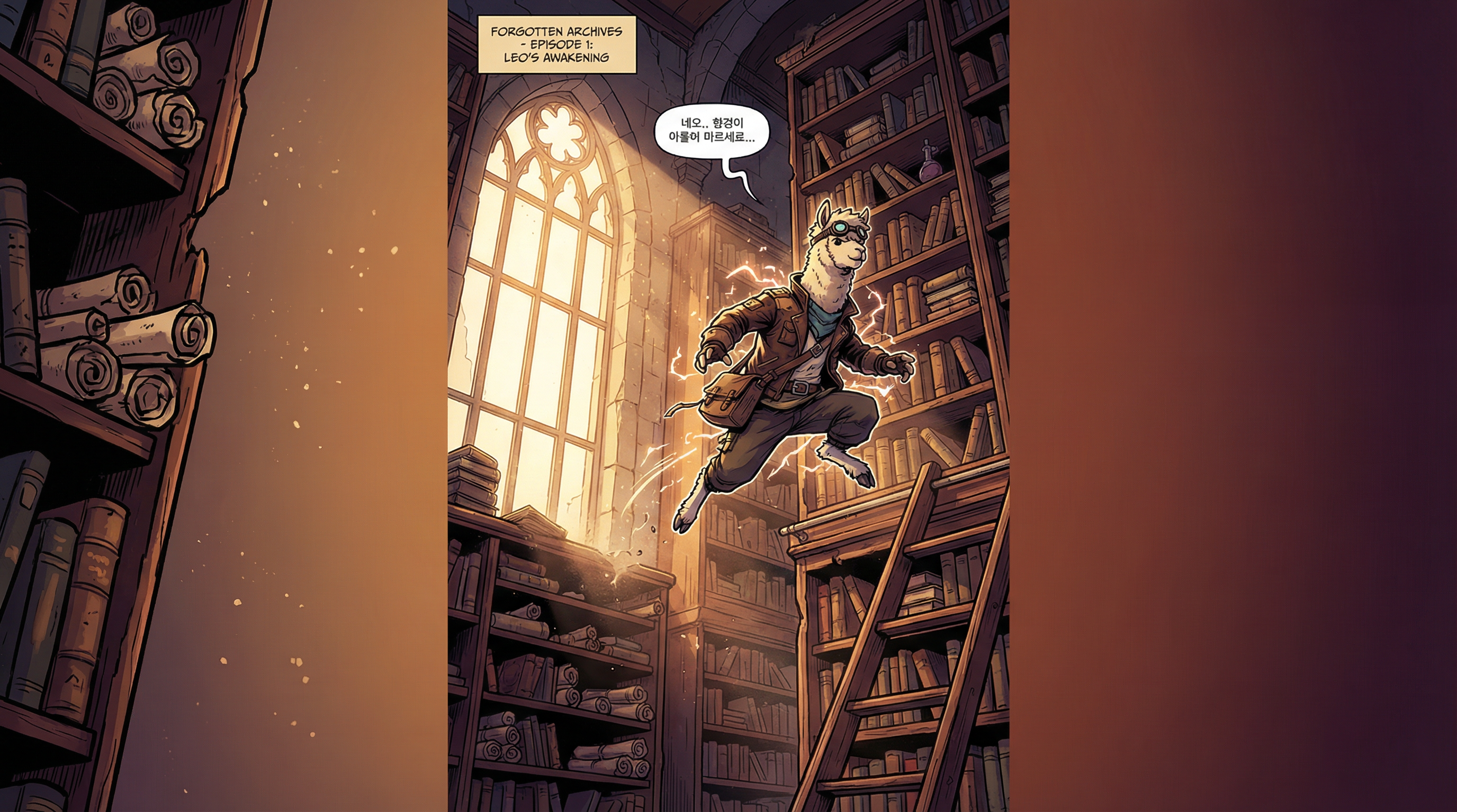 Manga IP Storyboard: Leo & Max Layout 189 (Korean Webtoon · Full Color)