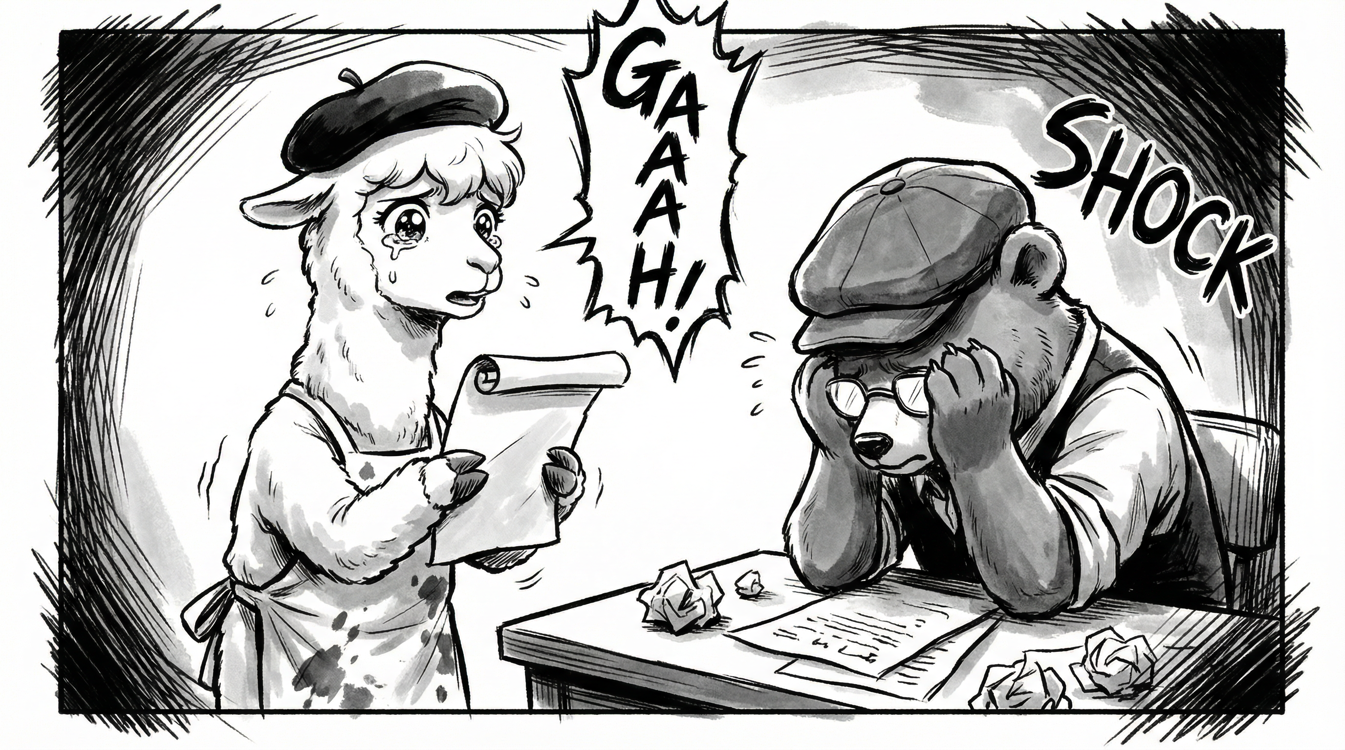 Manga IP Storyboard: Leo & Max Layout 227 (Japanese Manga · Black & White)