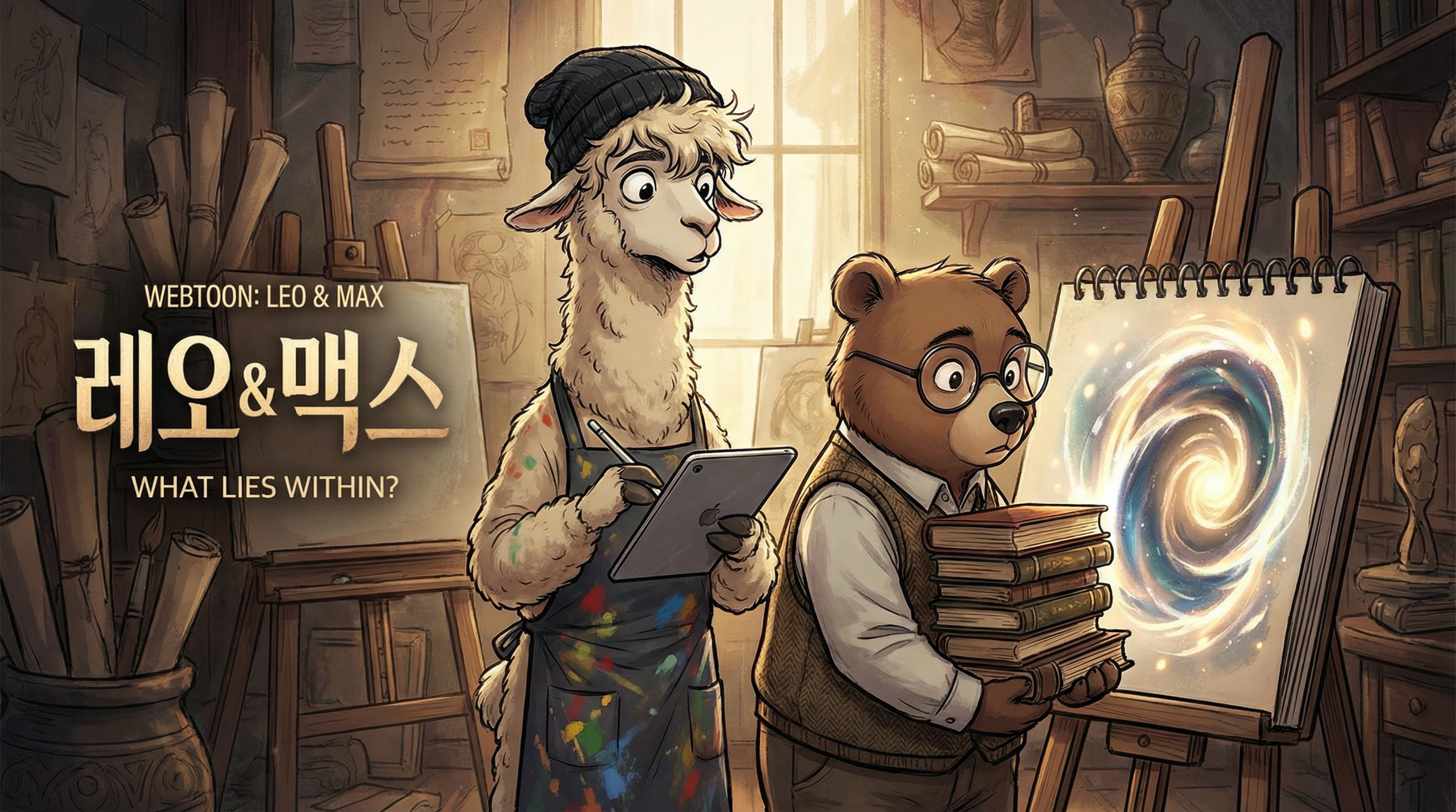 Manga IP Storyboard: Leo & Max Layout 244 (Korean Webtoon · Full Color)