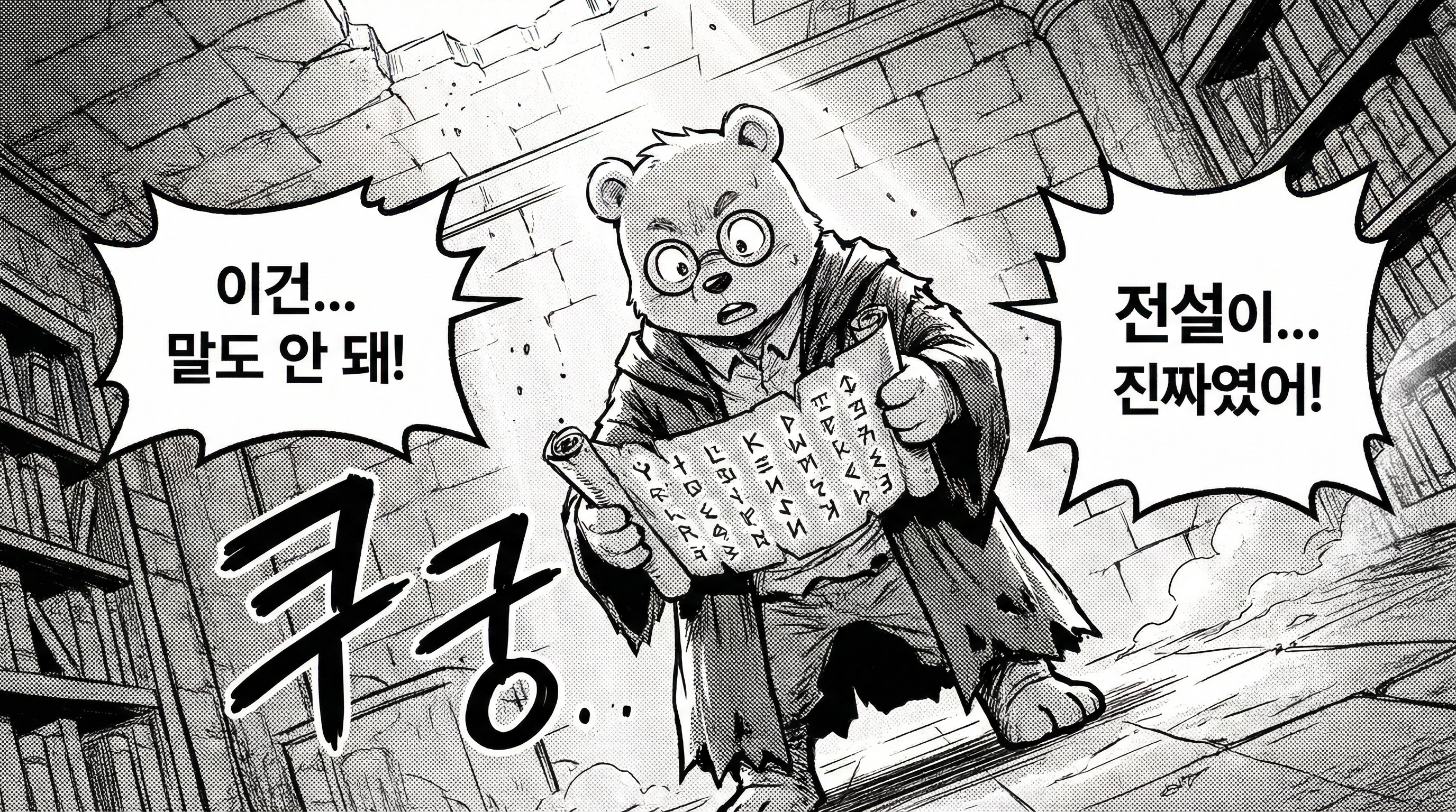 Manga IP Storyboard: Leo & Max Layout 246 (Korean Webtoon · Black & White)