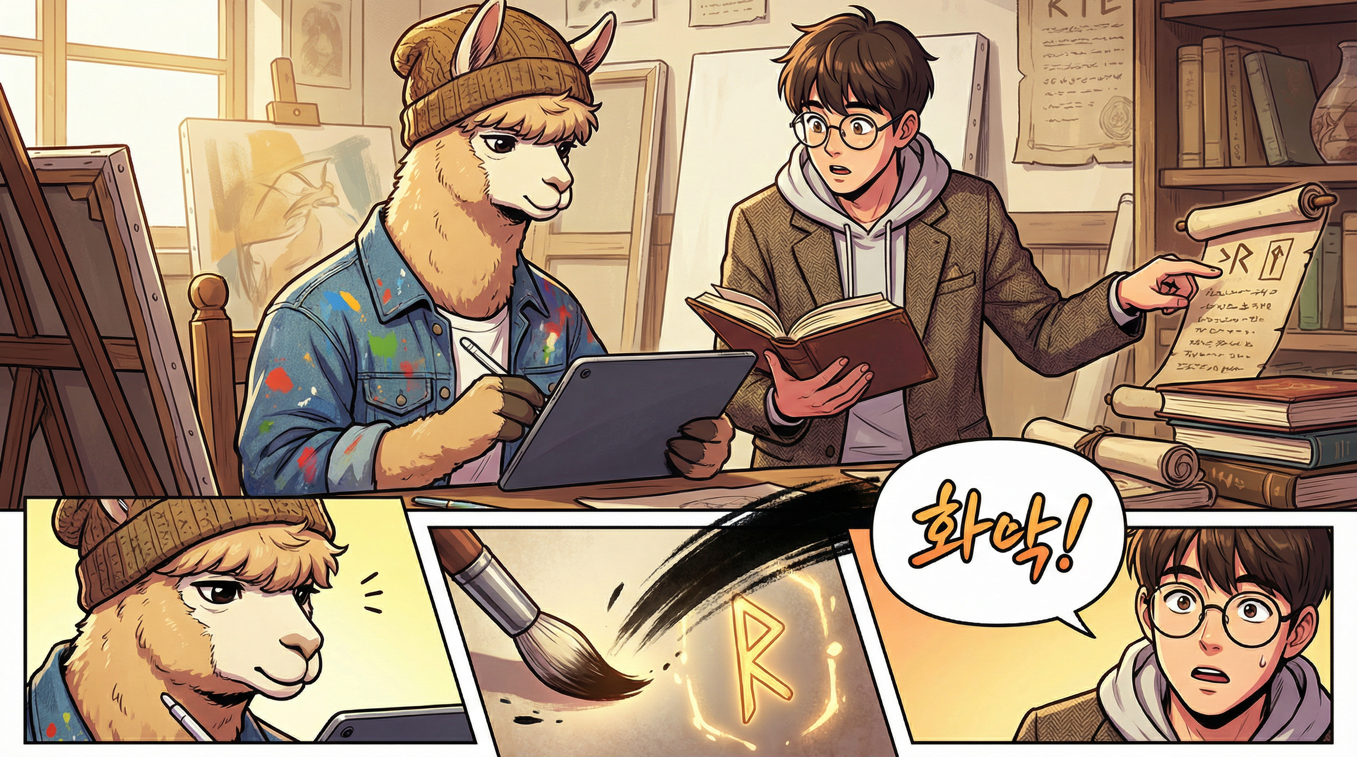 Manga IP Storyboard: Leo & Max Layout 262 (Korean Webtoon · Full Color)