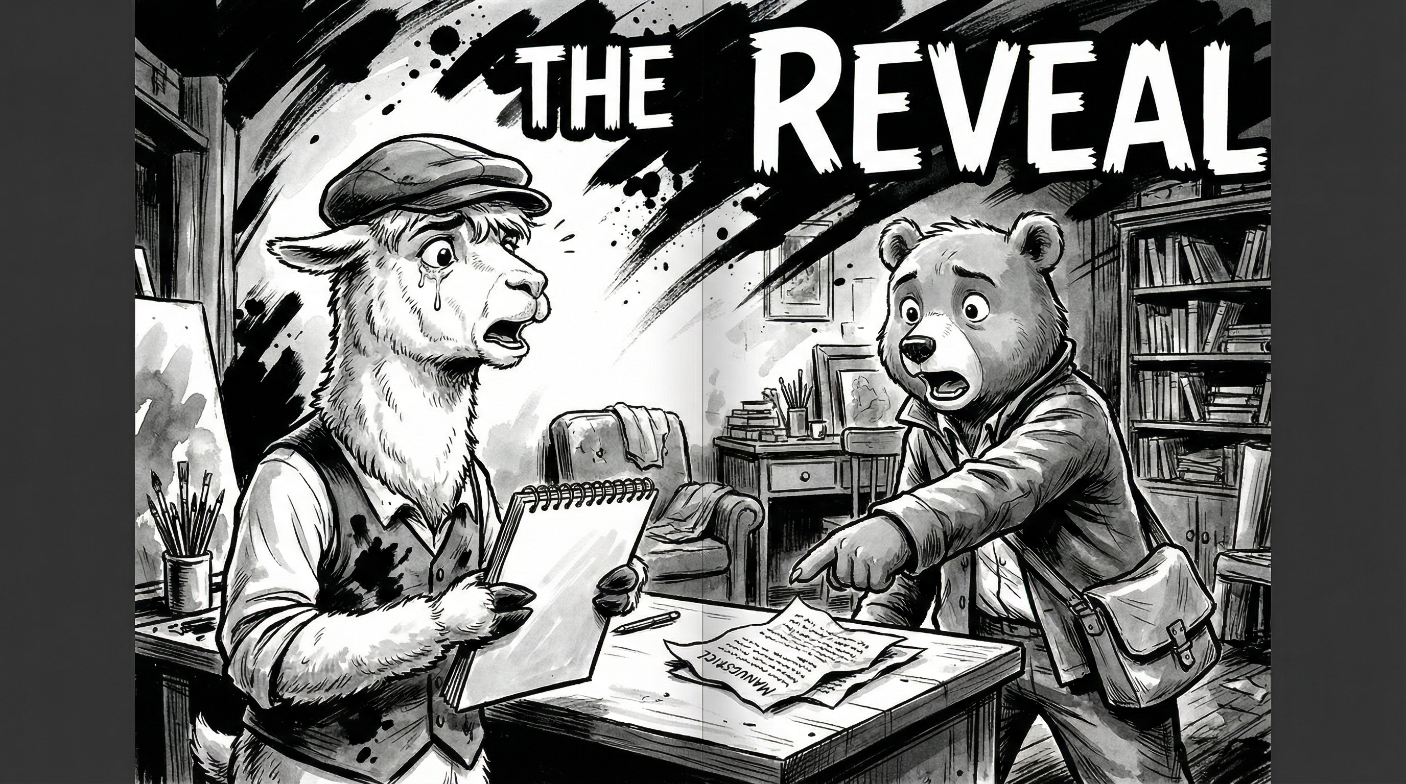 Manga IP Storyboard: Leo & Max Layout 275 (American Comic · Black & White)
