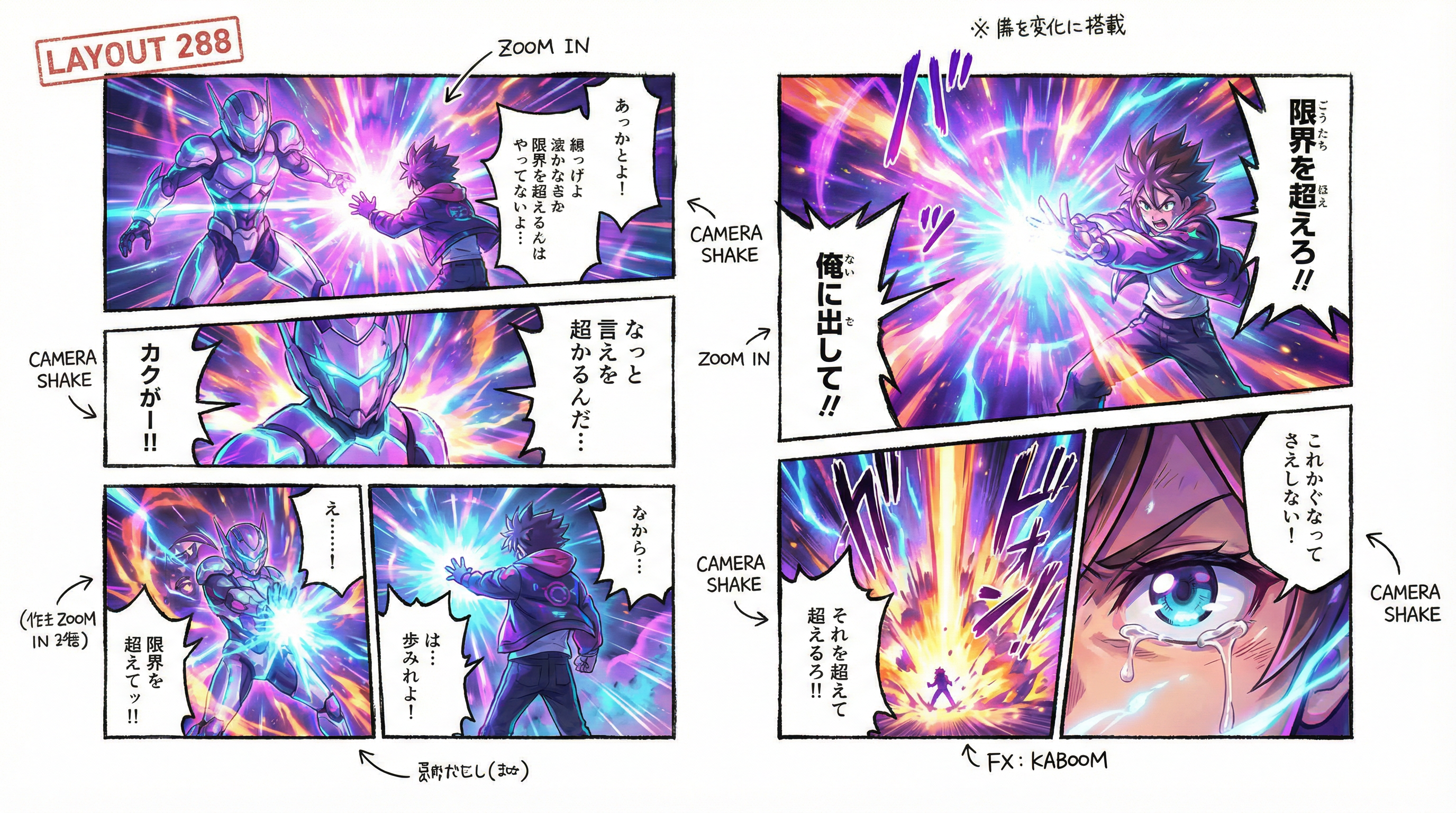 Manga IP Storyboard: Leo & Max Layout 288 (Japanese Manga · Full Color)