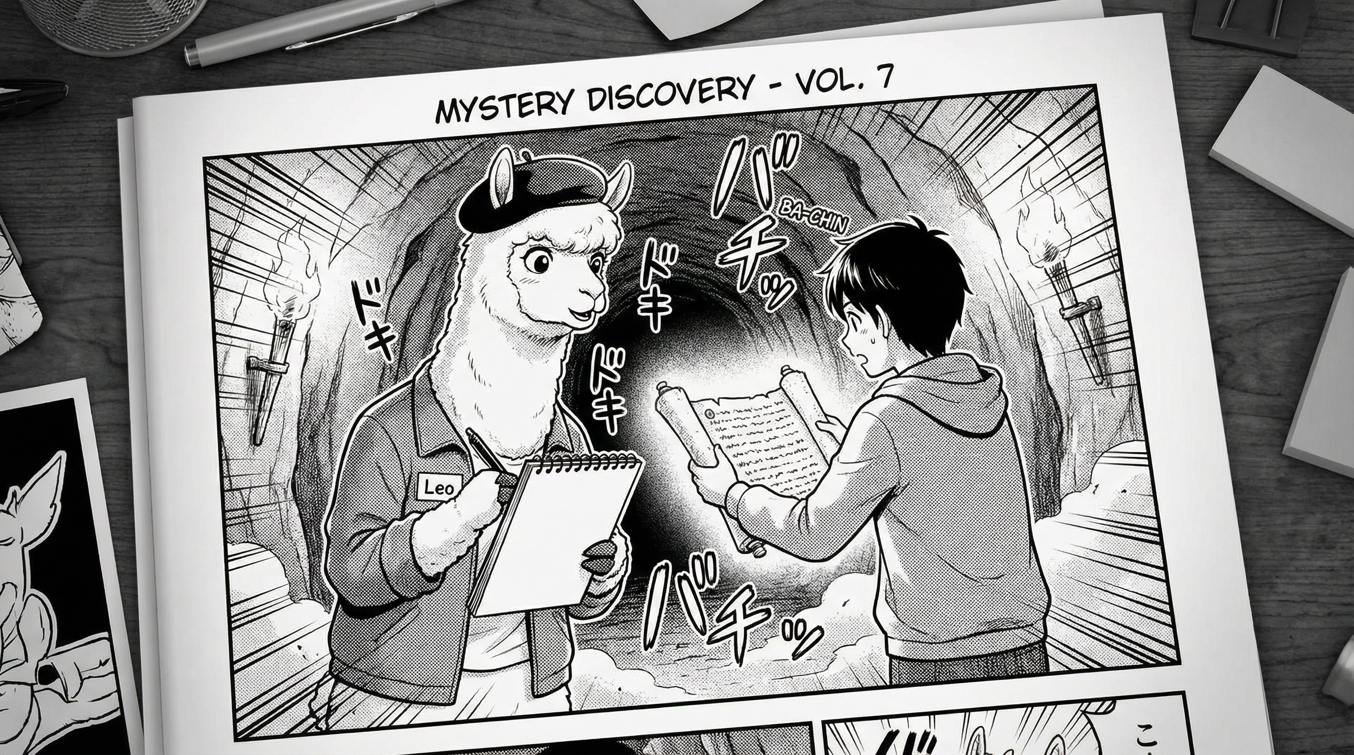Manga IP Storyboard: Leo & Max Layout 319 (Japanese Manga · Black & White)