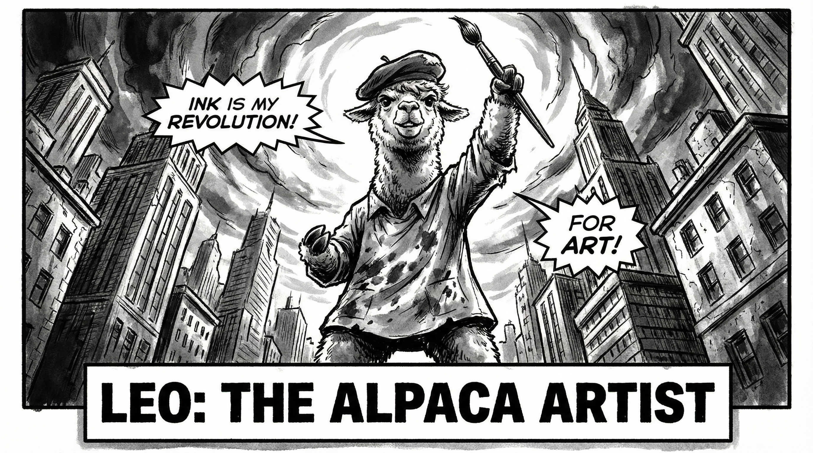 Manga IP Storyboard: Leo & Max Layout 39 (American Comic · Black & White)
