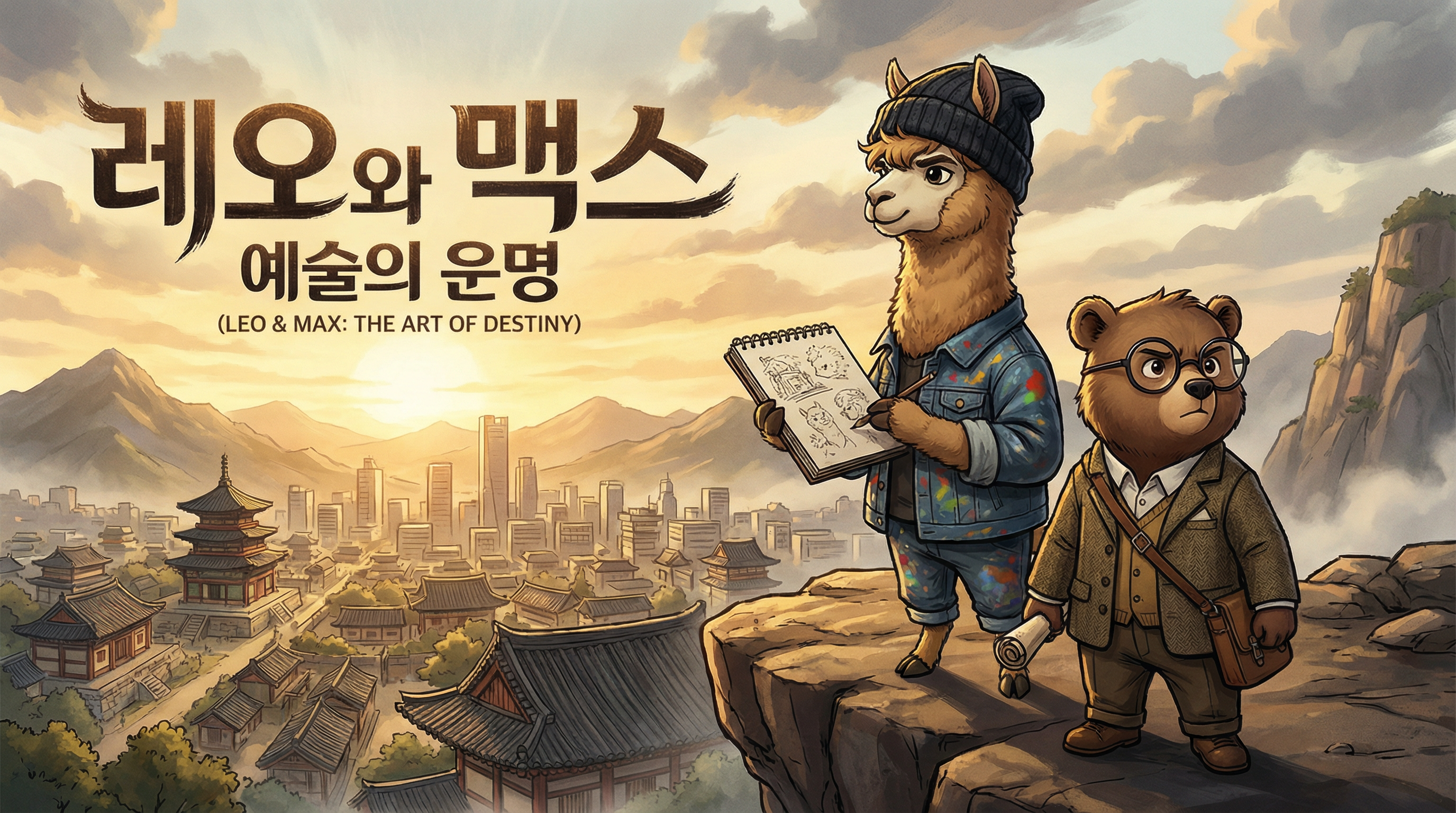 Manga IP Storyboard: Leo & Max Layout 40 (Korean Webtoon · Full Color)