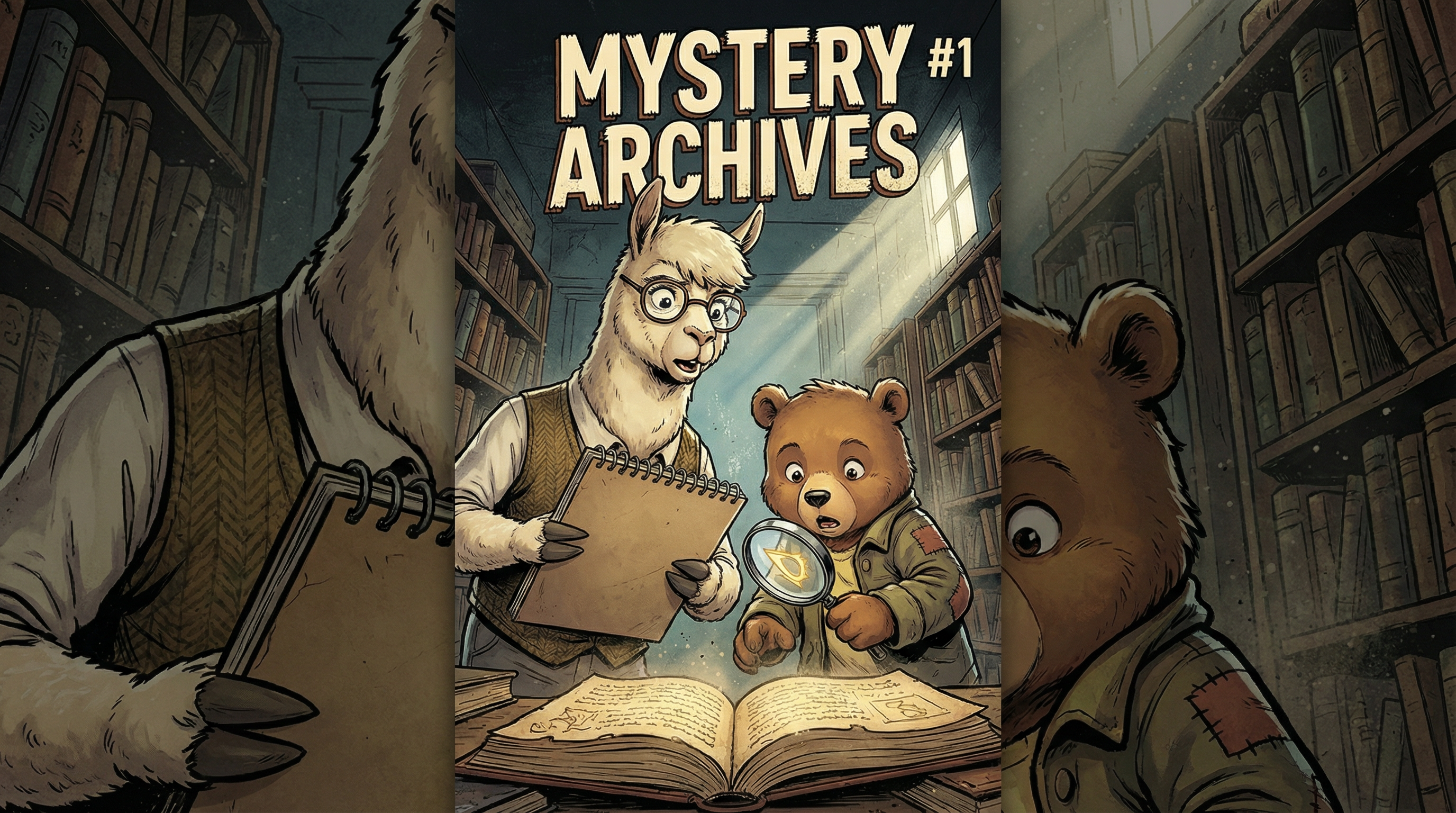 Leo & Max Layout 59 American Comic Black & White Template