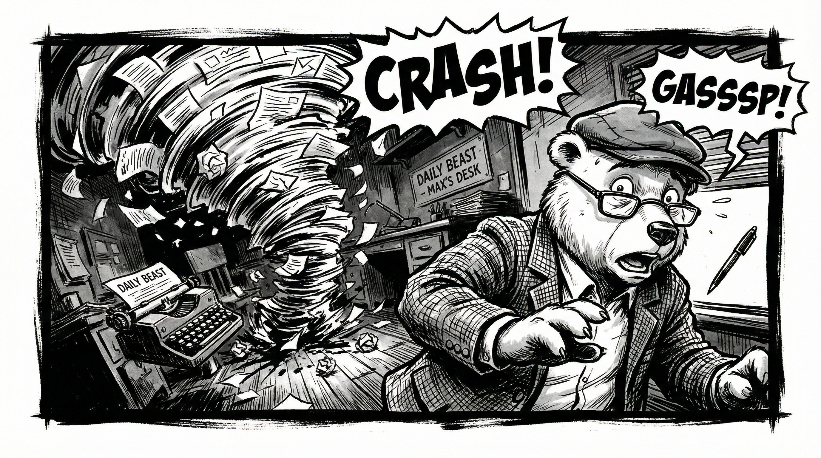 Manga IP Storyboard: Leo & Max Layout 7 (American Comic · Black & White)