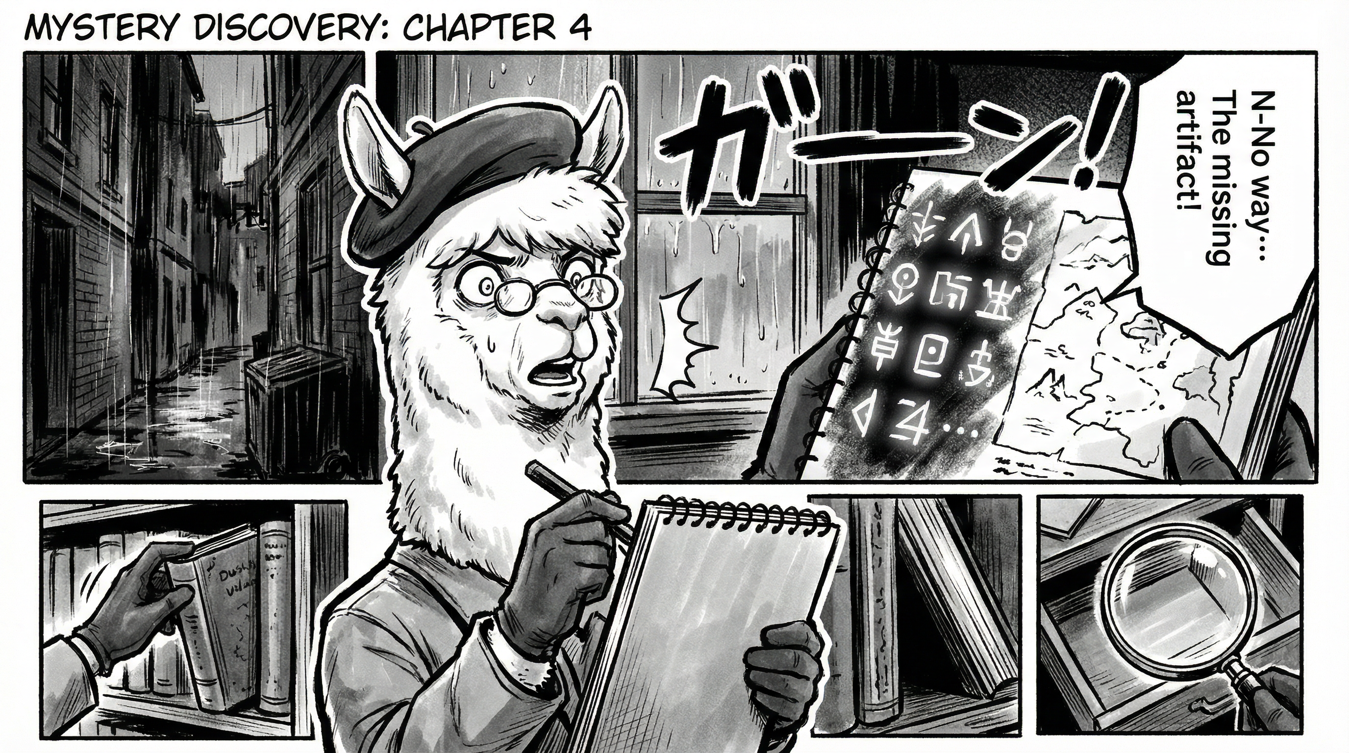 Manga IP Storyboard: Leo & Max Layout 99 (Japanese Manga · Black & White)